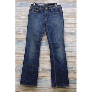 Vigoss Womens Bootcut Jeans Blue Denim Embellished Pockets Size‎ 7 Juniors